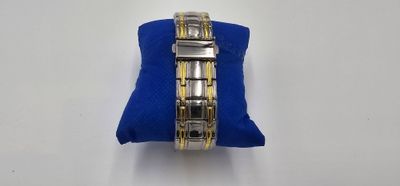 FOURRON Herren-Quarzuhr Rot/Gold/Silber – Edelstahl, römische Ziffern & leuchtet im Dunkeln