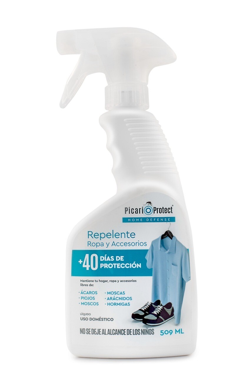 REPELENTE DE INSECTOS PICARIHOME PARA USO EN ROPA, SPRAY ATOMIZADOR DE 509 ML.