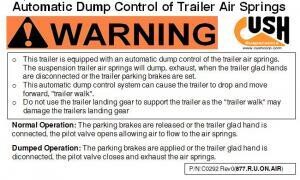 Dump Control Sticker