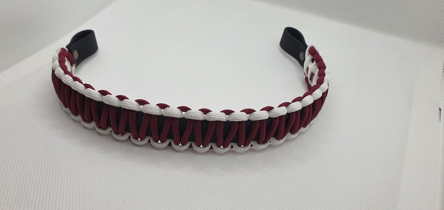 Burgundy and White