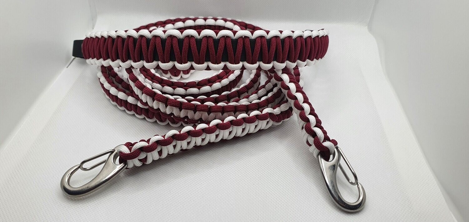 Burgundy and White
