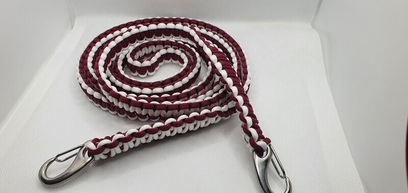 Burgundy and White