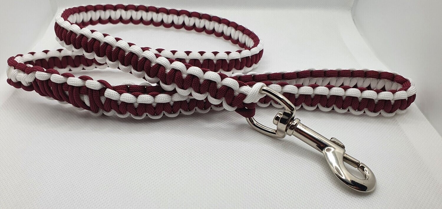 Burgundy and White