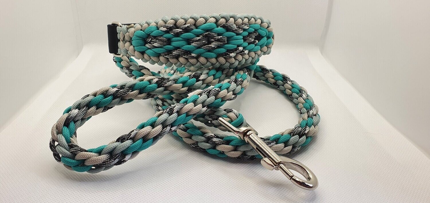 Turquoise and Grey Diamond Wide