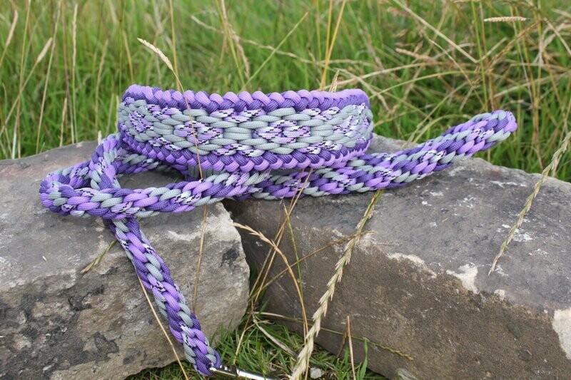 Purple and Grey Diamond Wide