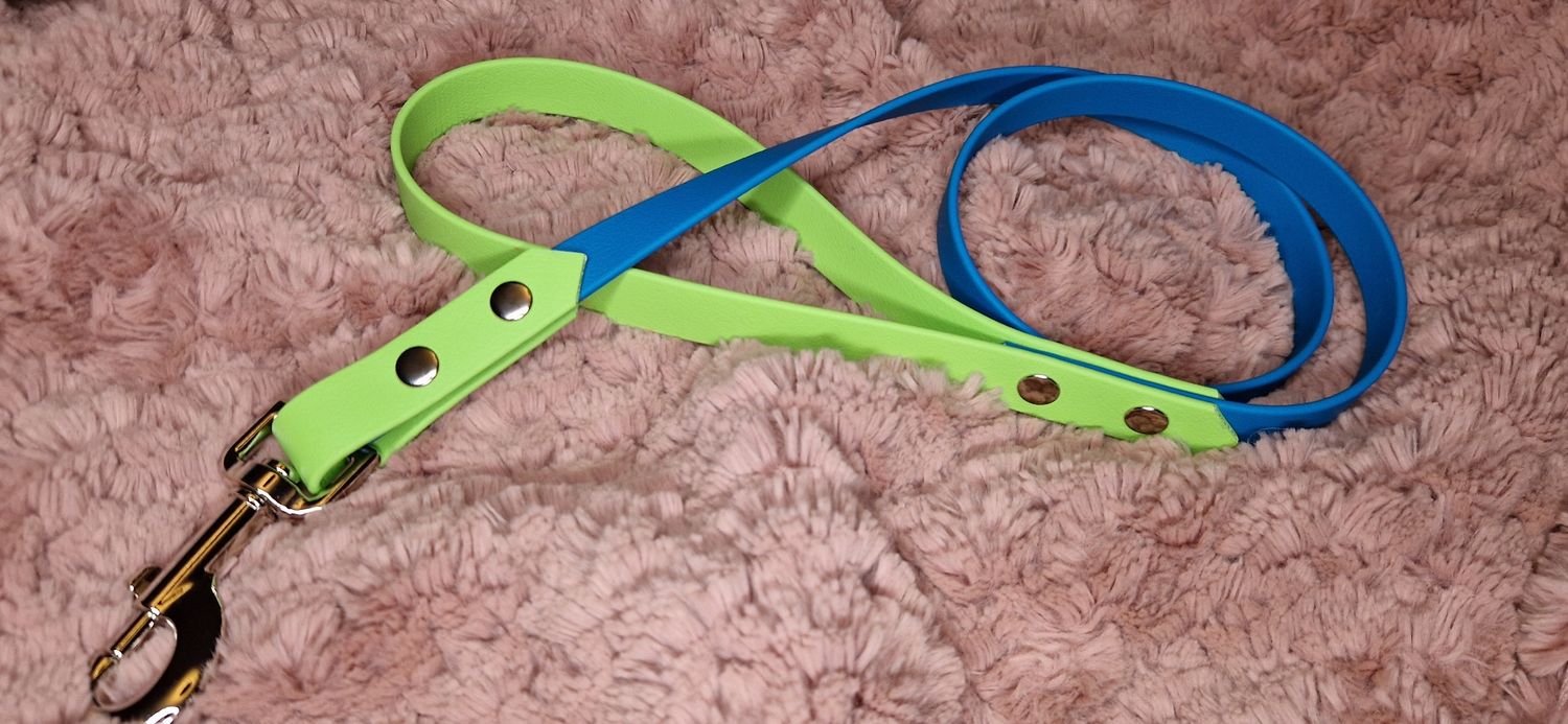 Biothane green and blue Biothane green and blue