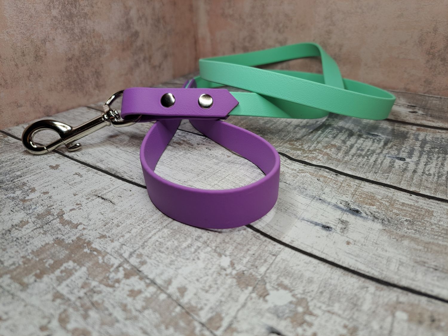 Biothane purple and green Biothane purple and green