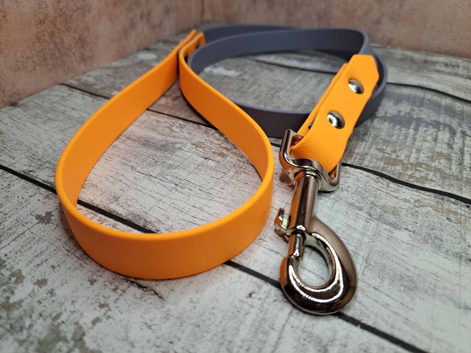 Biothane orange and grey Biothane orange and grey