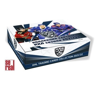 “Коллекция хоккейных карточек КХЛ 2021/22 »  22* 1 кейс ( 6 боксов по 22 упаковки).