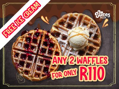 2 Waffles + Ice cream