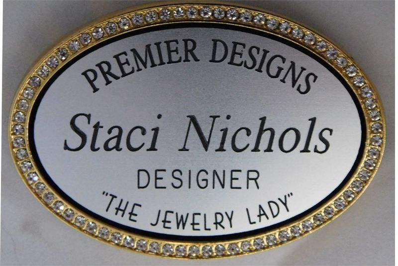 Acrylic Center Oval with Crystal Frame