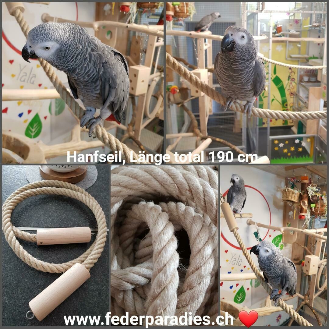 Hanfseil Natur, Länge total 190 cm
