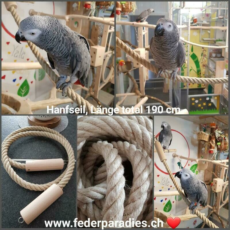 Hanfseil Natur, Länge total 190 cm