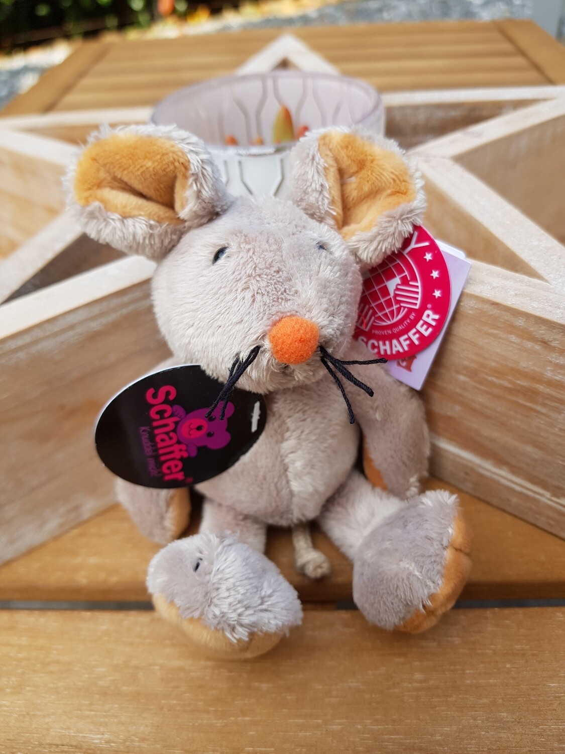 Schaffer-Plüschtier Maus "Eddi" 16 cm