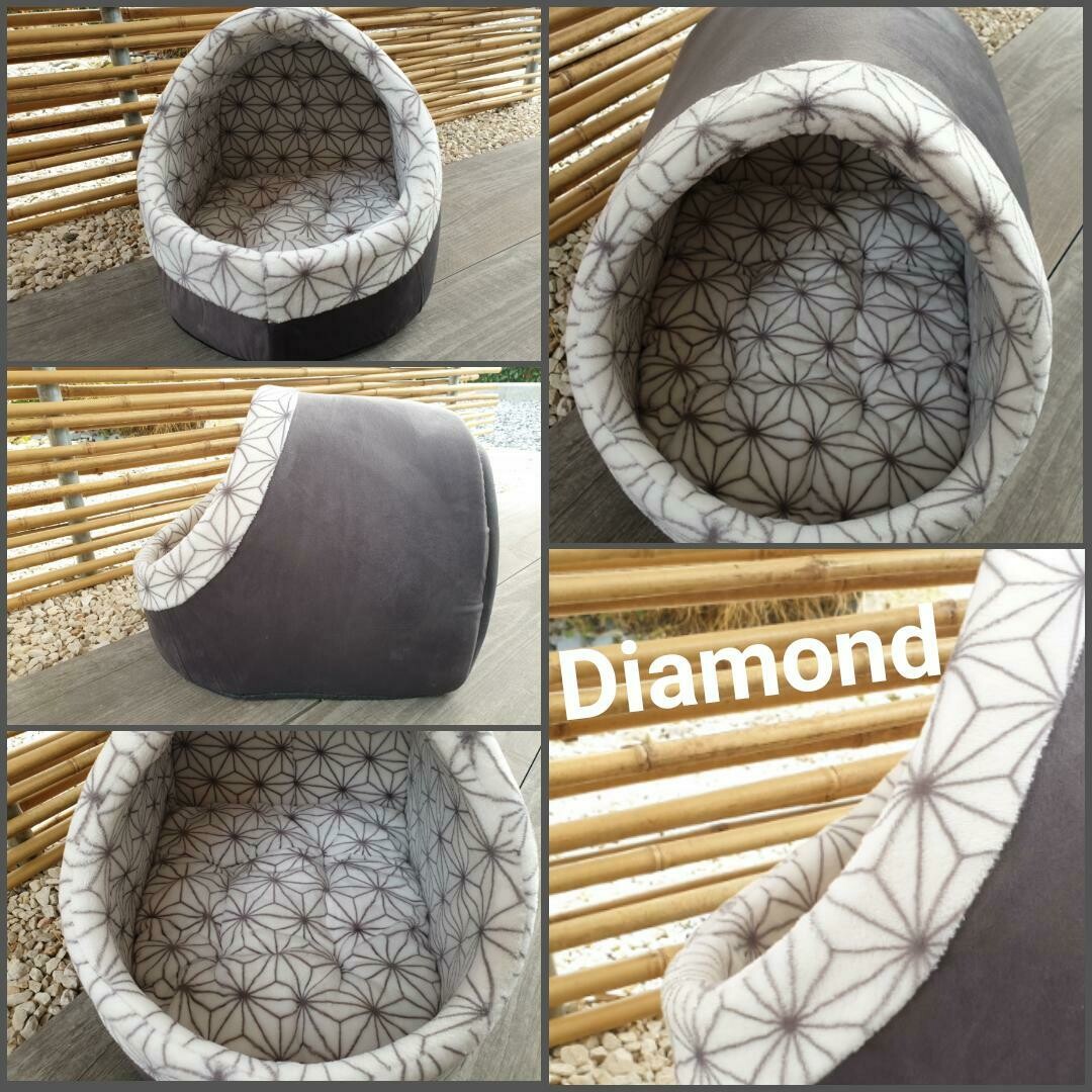 Diamond anthrazit - weiss / 38 cm x 33 cm x 45 cm