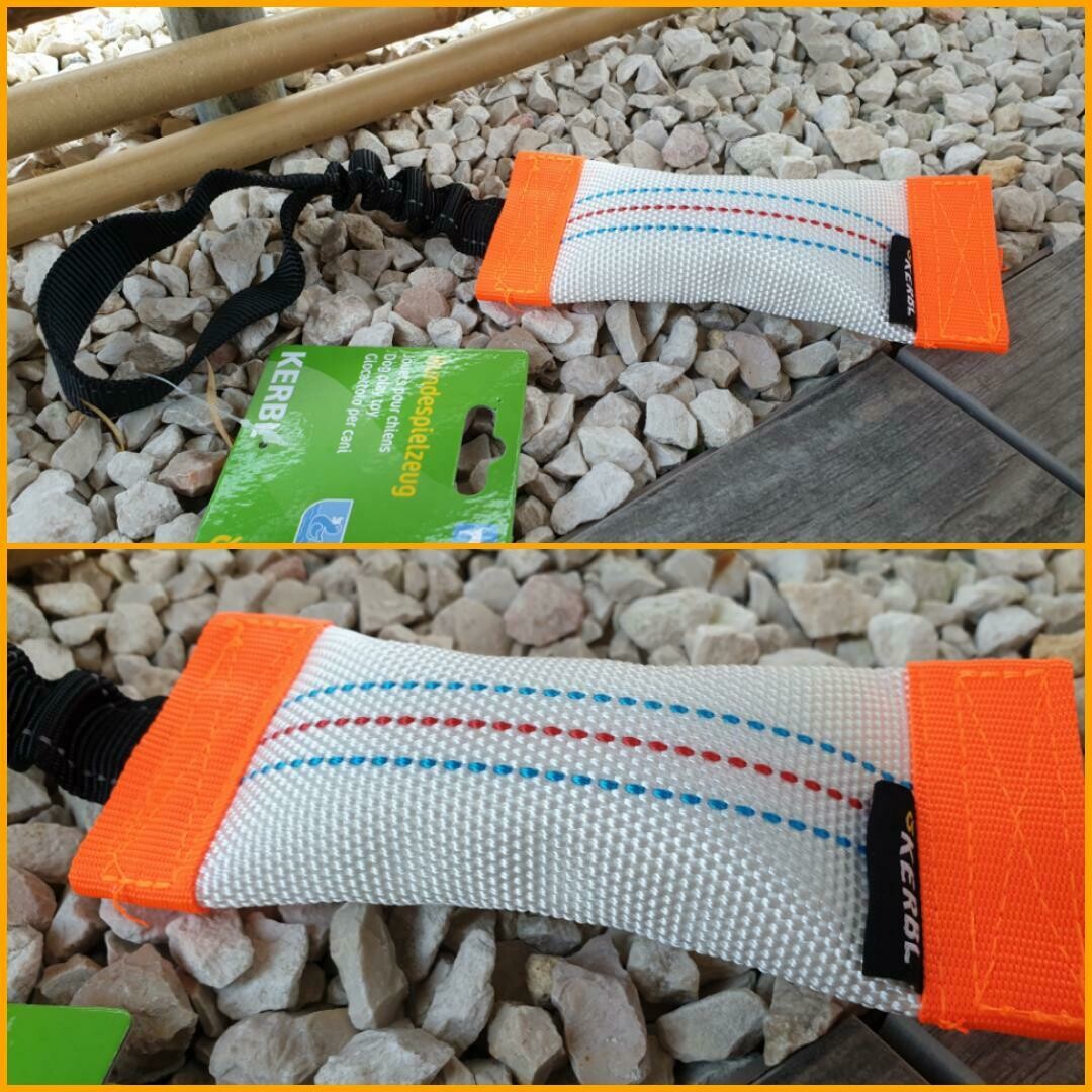 Trainingsdummy mit Schlaufe weiß / orange / 16 cm x 6 cm