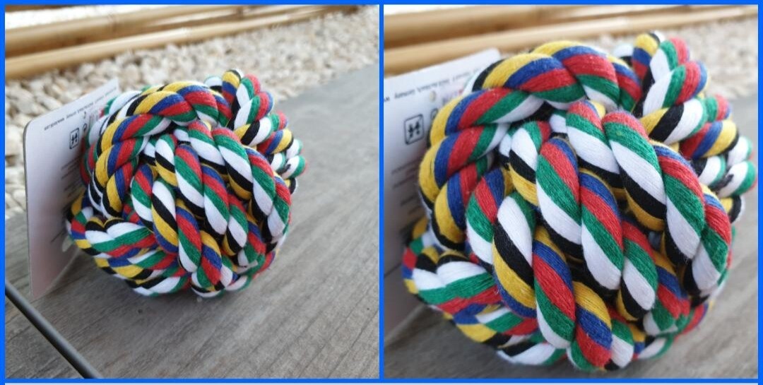 Baumwolle Ball KNOTEN / 9 cm Durchmesser