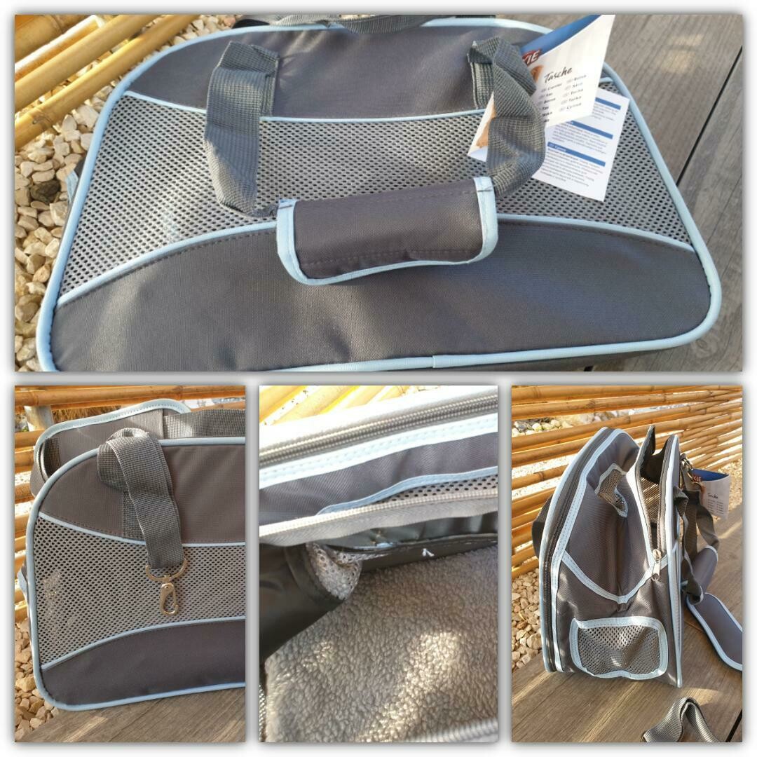 Tasche Alison grau - blau / 20 cm × 29 cm × 43 cm