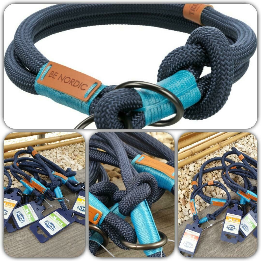 BE NORDIC Zug-Stop-Halsband dunkelblau/hellblau / 1 Stück /  ab Fr. 9.90