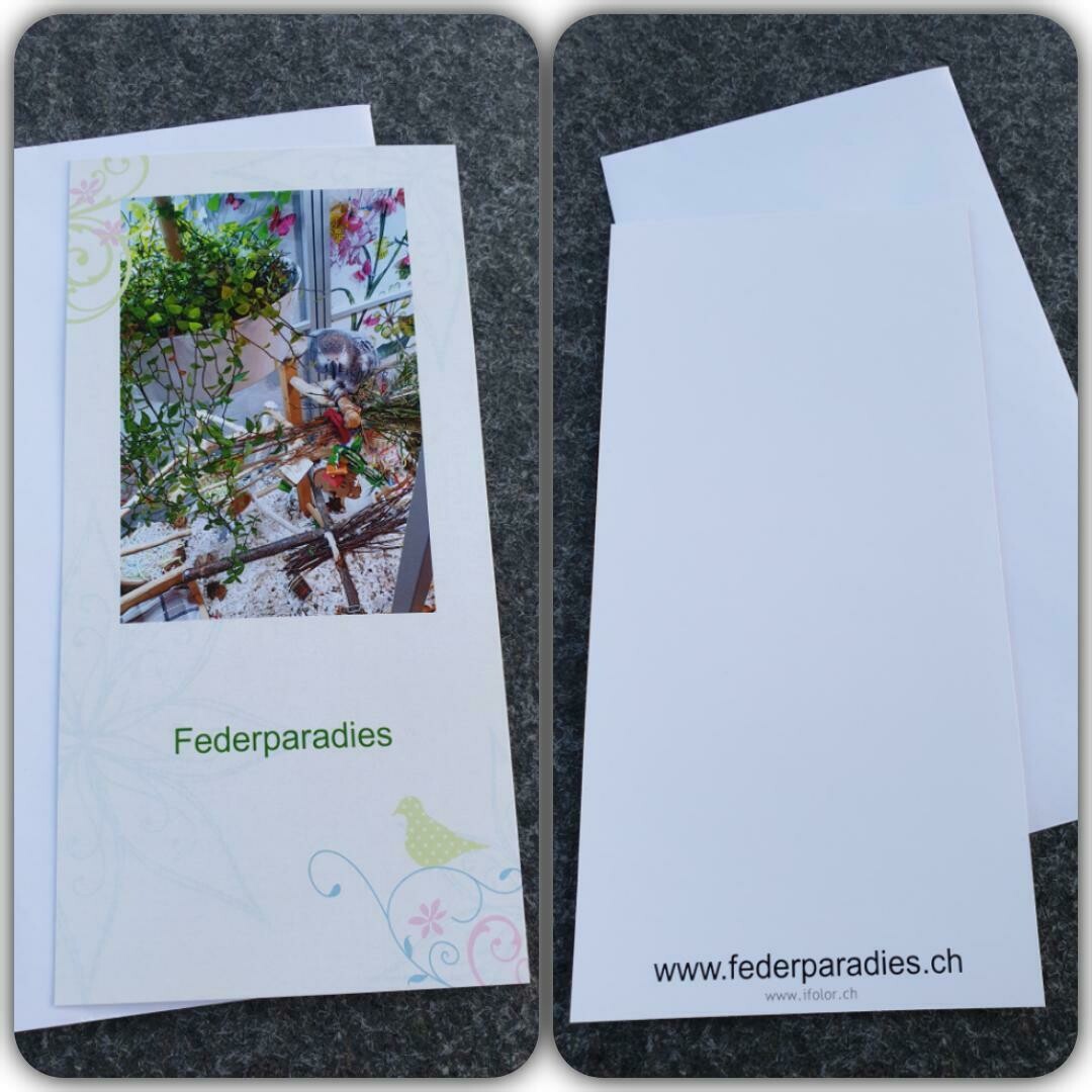 Federparadies Grusskarte "Jacot Suchspiel"