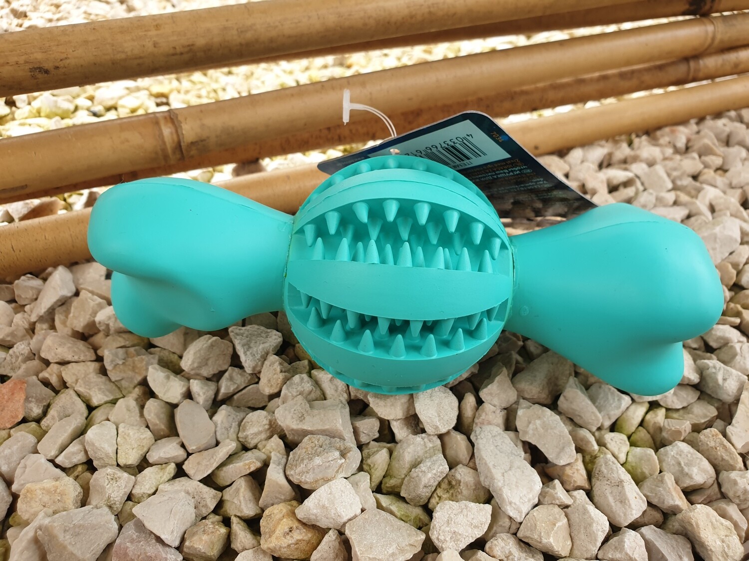 Dental Ball mit Knochen, Minzaroma, Vollgummi 18 cm