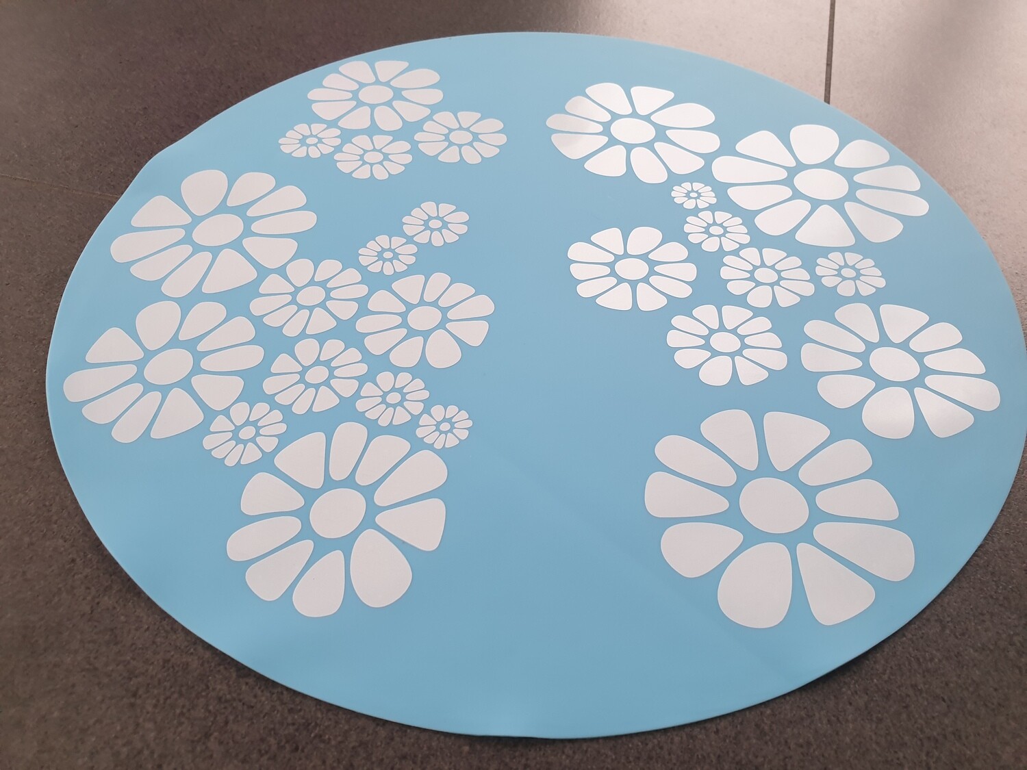 Unterlegmatte für Trinkbrunnen LITTLE FLOWER blau 35,5 cm