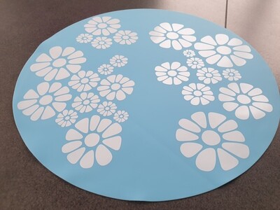 Unterlegmatte für Trinkbrunnen LITTLE FLOWER blau 35,5 cm