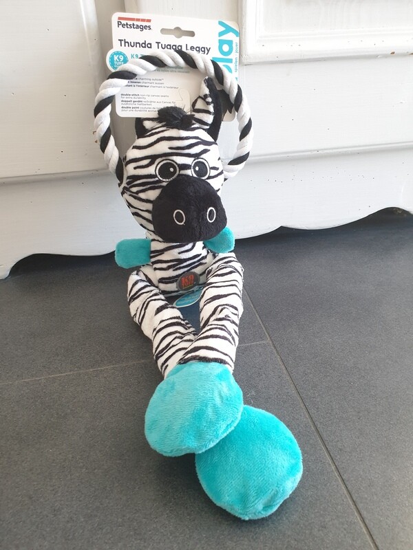 Petstage Thunda Tugga Leggy Zebra
