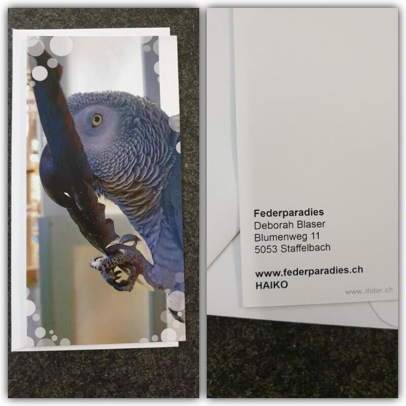 Federparadies Grusskarte "HAIKO"