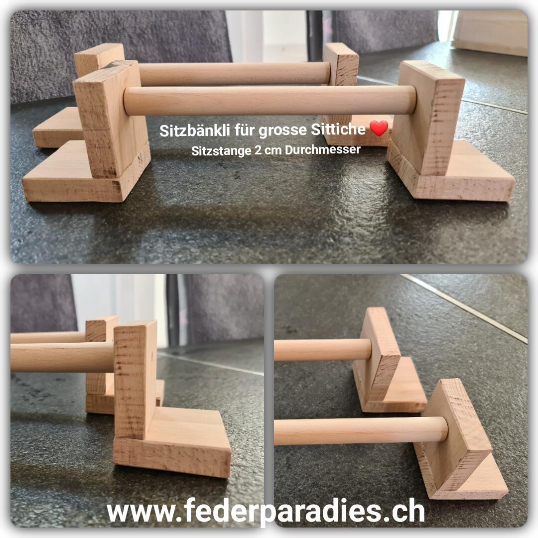 Sitzbänkli für grosse Sittiche 2 Stück