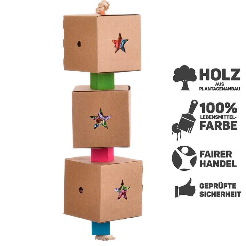 Vogelspielzeug Triple Shred & Find Foraging Toy-S Vogelspielzeug Triple Shred & Find Foraging Toy-S