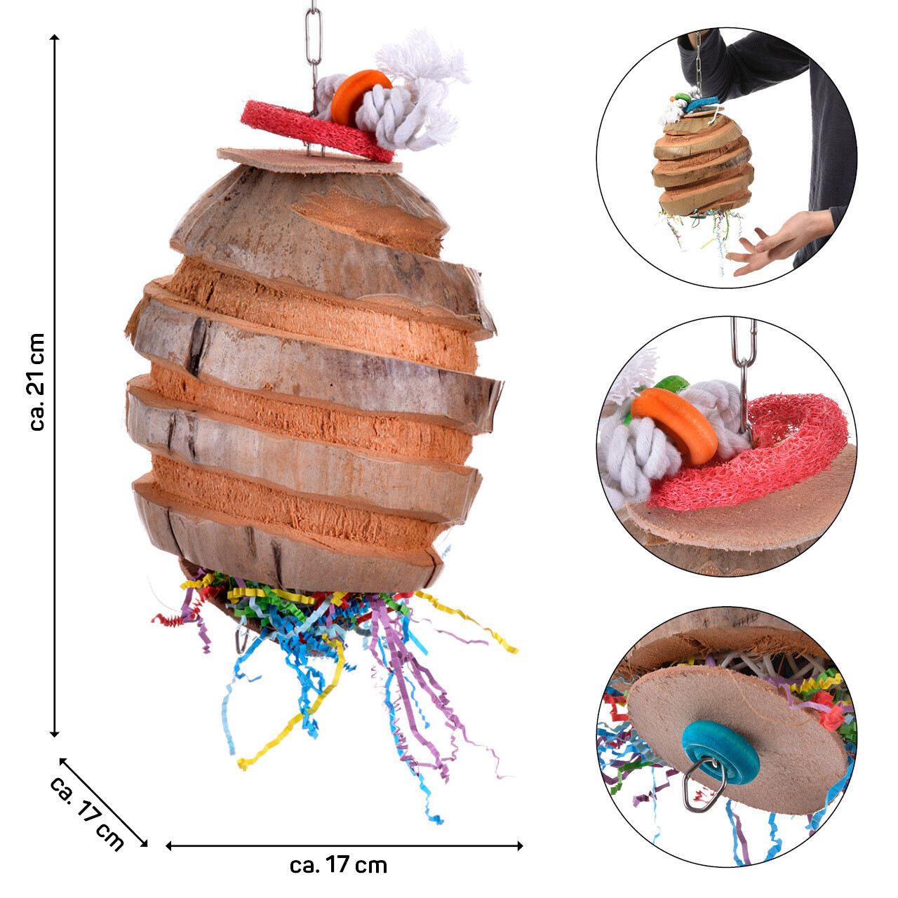 Whoopy Coconut - Spielzeug für Papageien