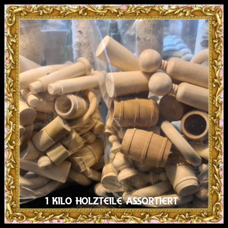 1 Kilo Holzteile assortiert