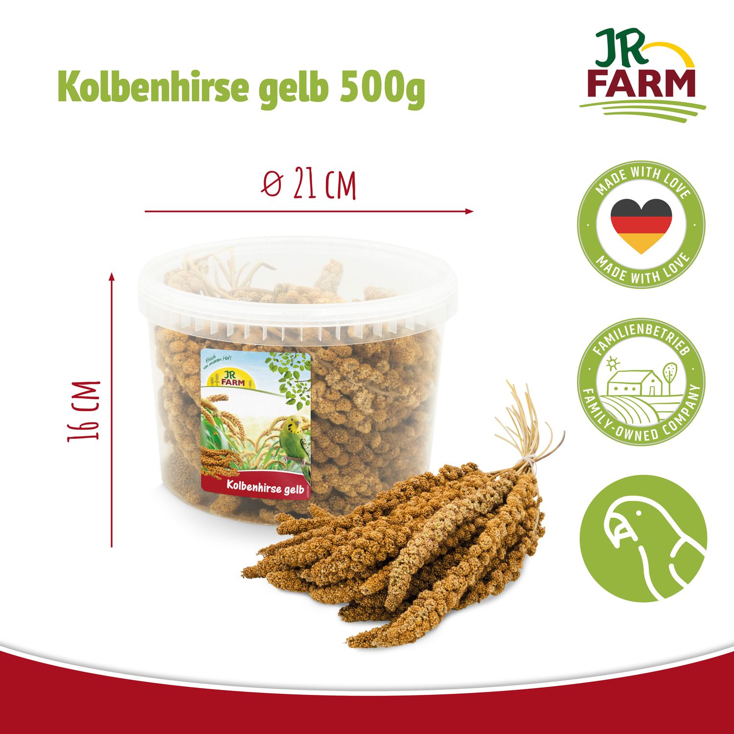 JR FARM Kolbenhirse gelb im Eimer / HIT