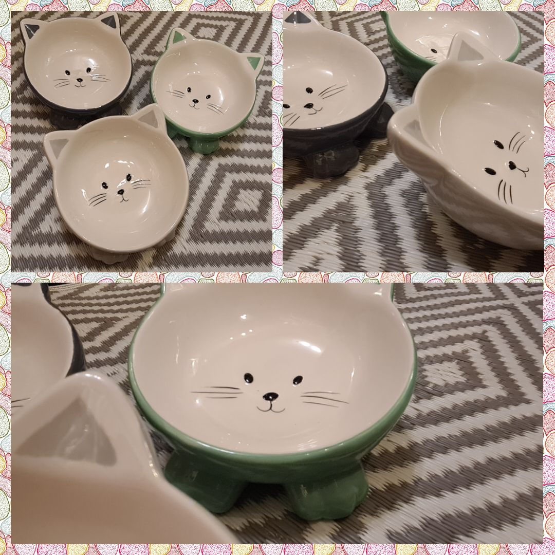 Set Näpfe mit Katzenmotiv