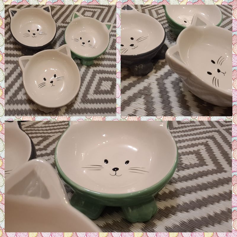 Set Näpfe mit Katzenmotiv