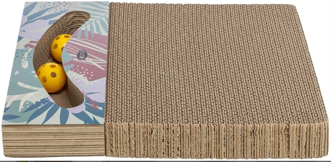 Kratzpappe mit Bällen, bunt Kratzpappe mit Bällen, bunt