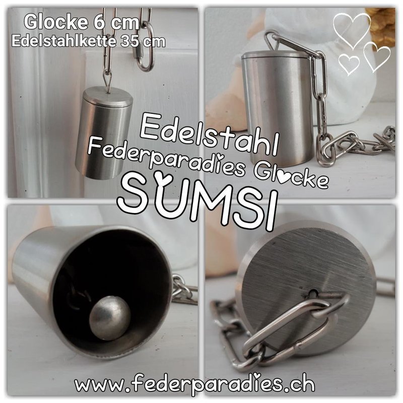 Edelstahl Federparadies Glocke SUMSI