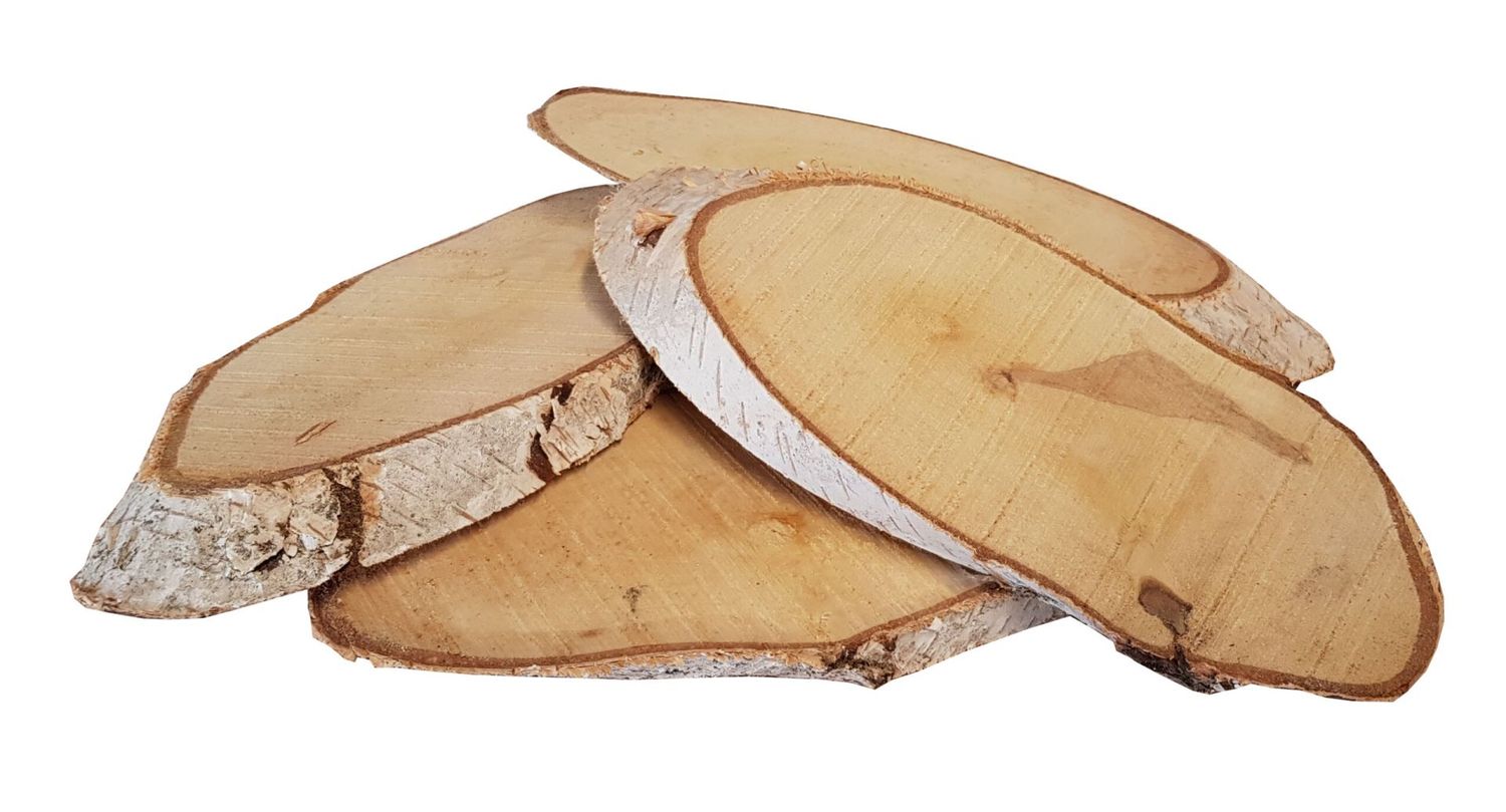 Birkenscheibe oval 24-28cm / 1 Stück