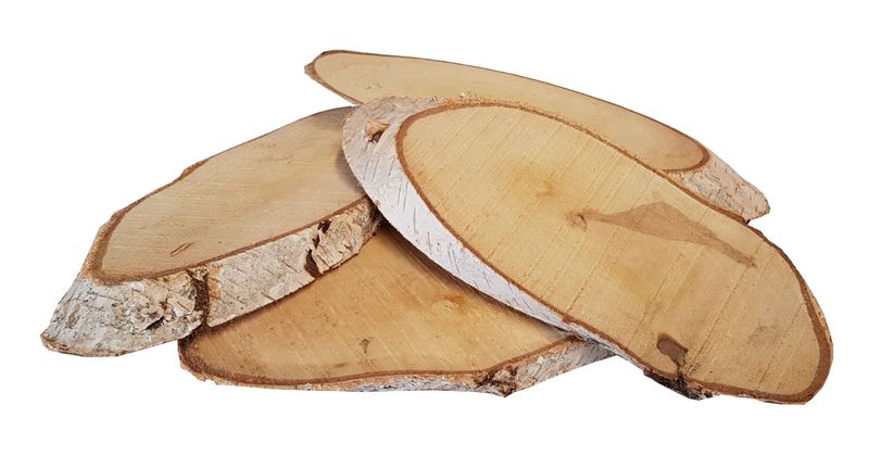 Birkenscheibe oval 24-28cm / 1 Stück