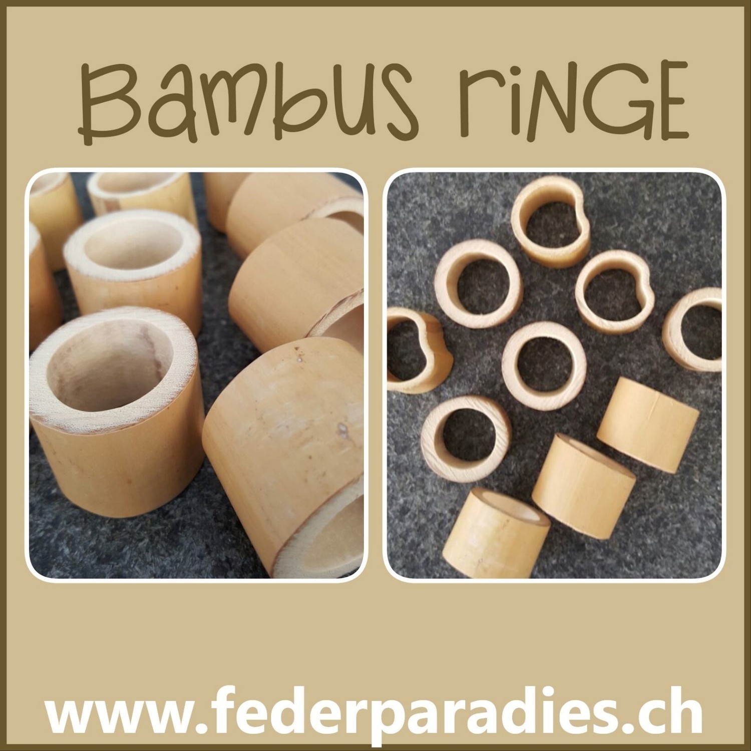 Bambus Ringe, 10 Stück