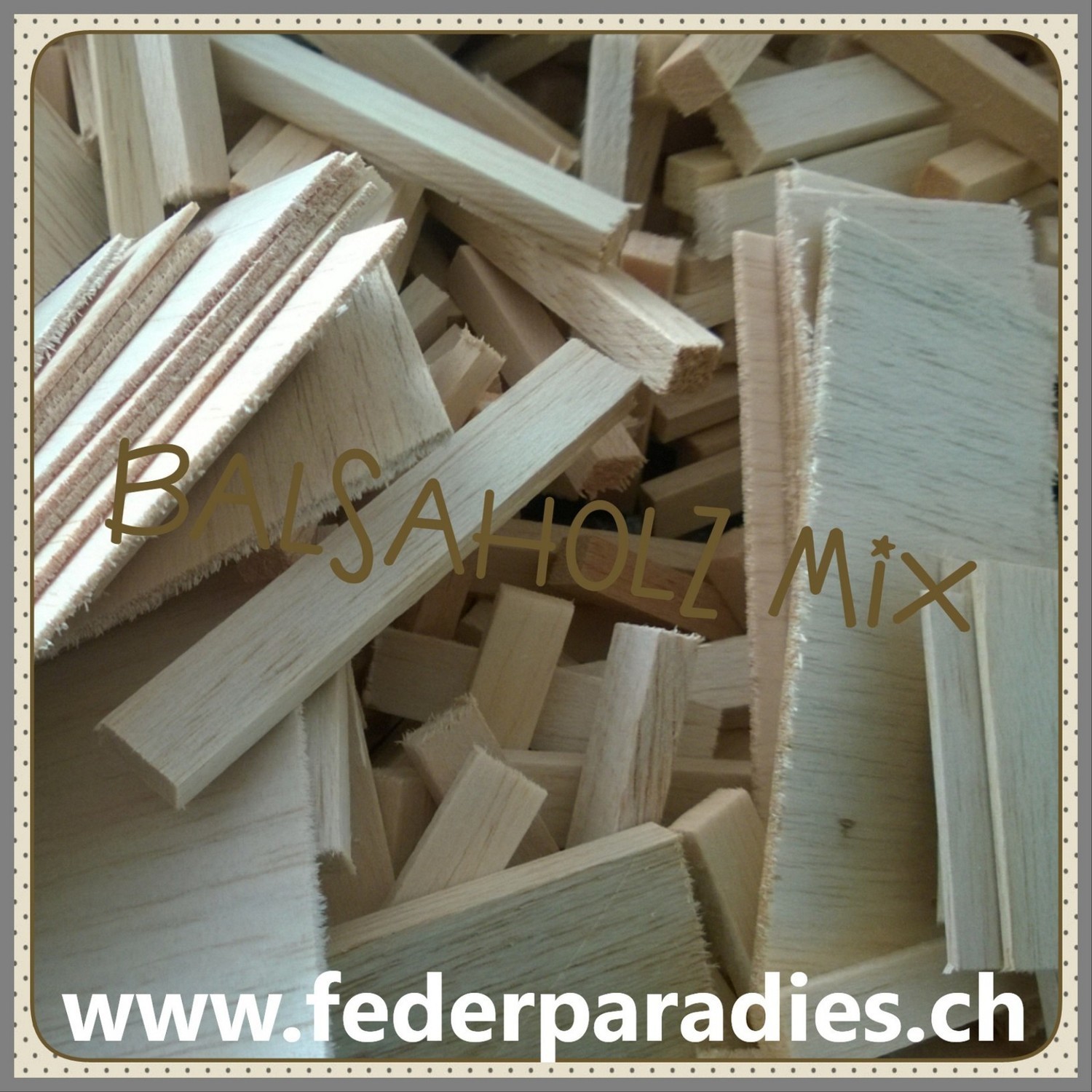 Balsaholz MIX, 50 Stück
