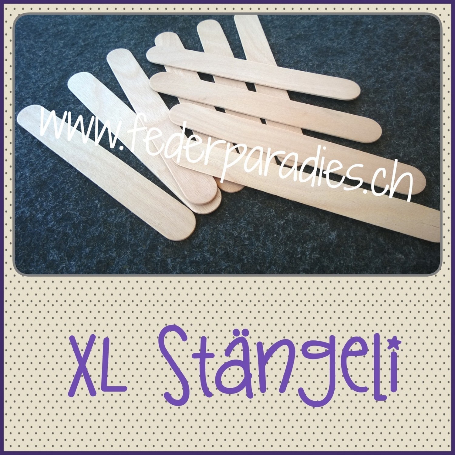UNI XL Holz Stängeli, 10 Stück
