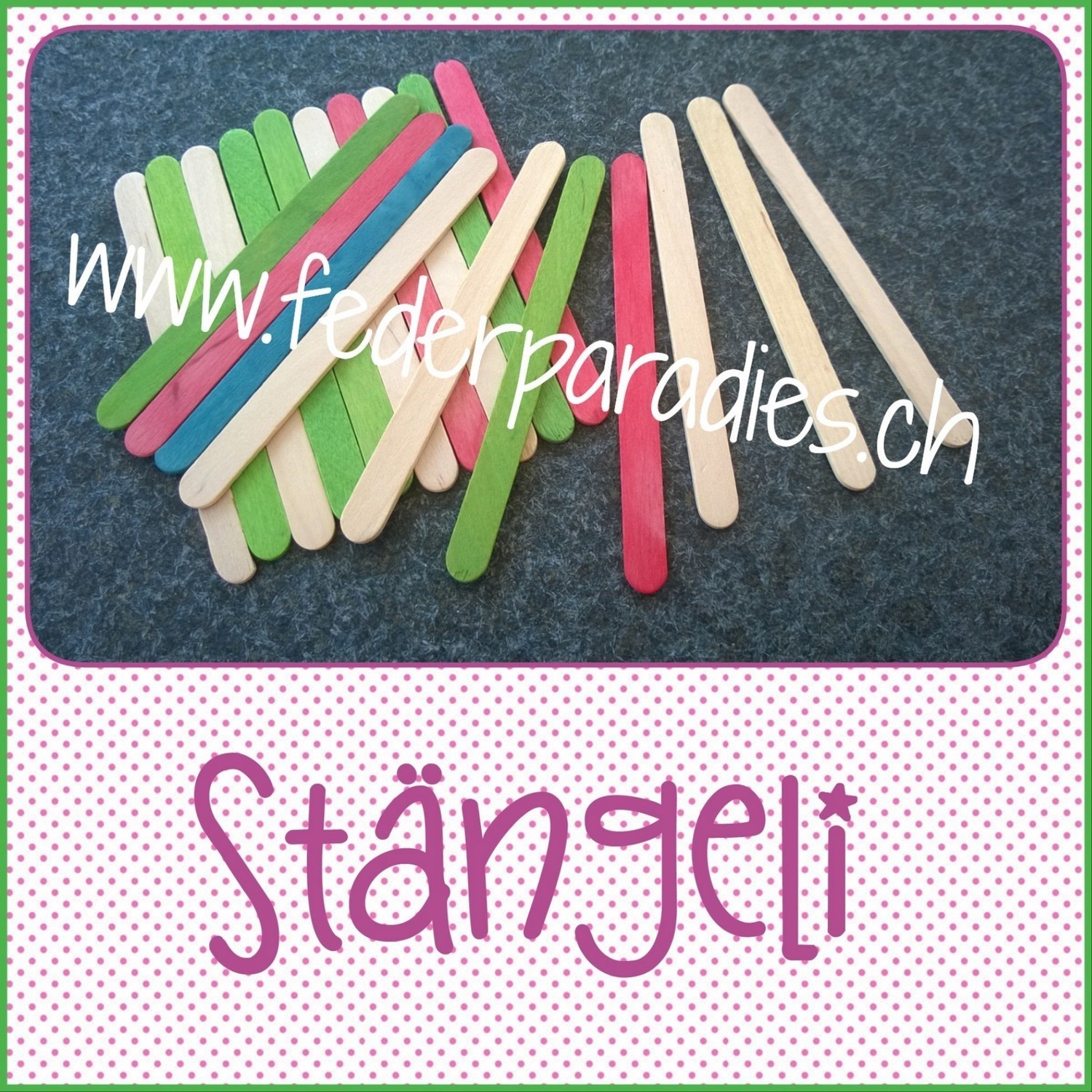 farbige HOLZ Stängeli, 20 Stück