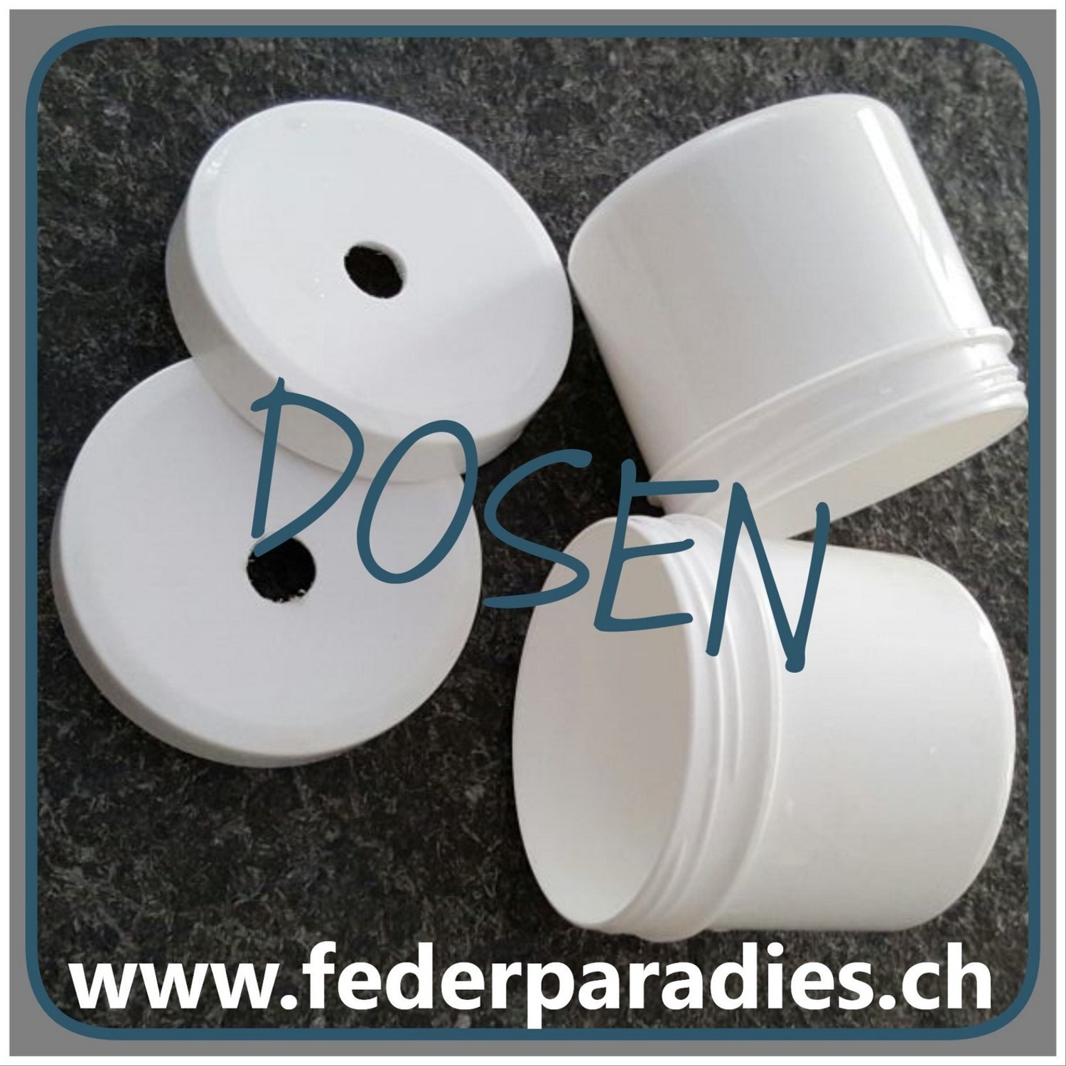 Dosen weiss, 2 Stück