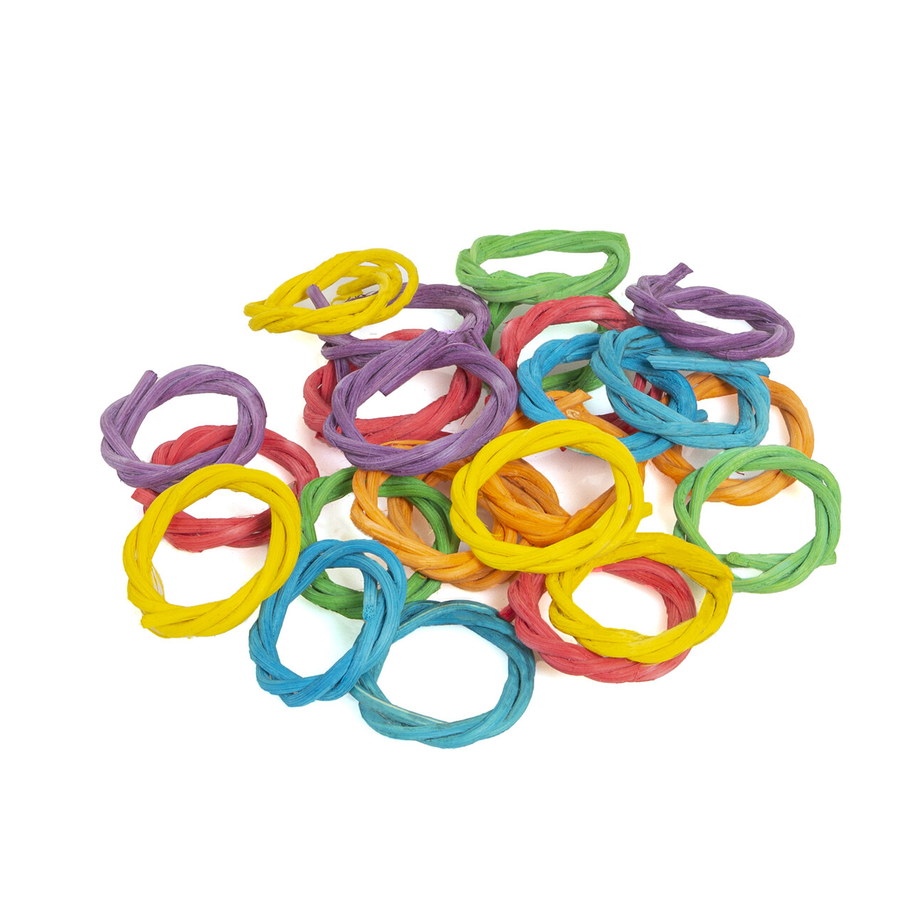 DIY - bunte Weideringe im 24er Set für Vogelspielzeug DIY - bunte Weideringe im 24er Set für Vogelspielzeug