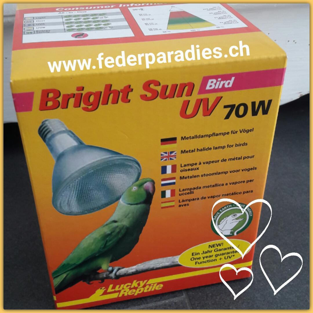 Lucky Reptile Bright Sun UV Bird 70W / Metalldampflampe für Vögel / UVA u. UVB Lucky Reptile Bright Sun UV Bird 70W / Metalldampflampe für Vögel / UVA u. UVB