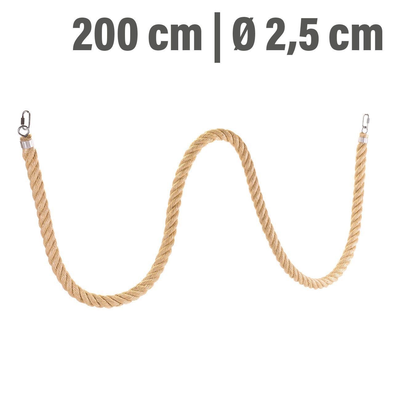 Kletterseil aus SISAL 200 cm x 2,5 cm natur Kletterseil aus SISAL 200 cm x 2,5 cm natur