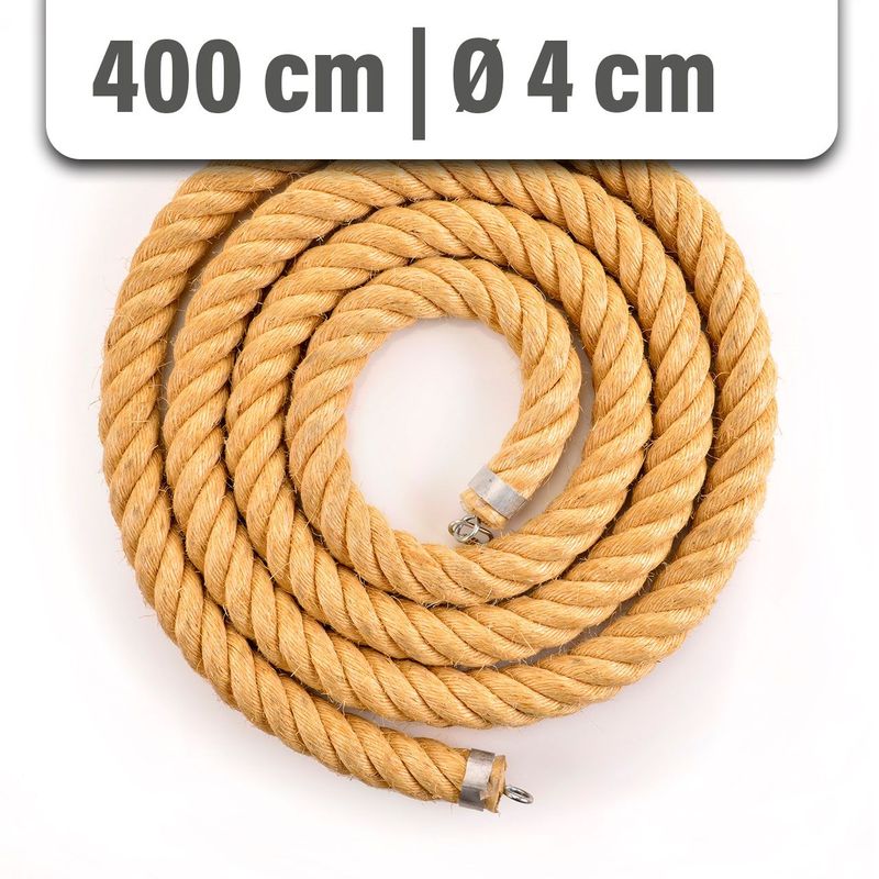 Kletterseil aus SISAL 400 cm x 4 cm natur Kletterseil aus SISAL 400 cm x 4 cm natur