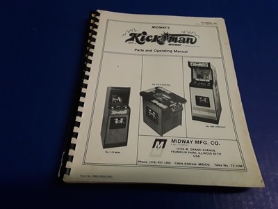 Kick Man Video Arcade Game Manual by Williams